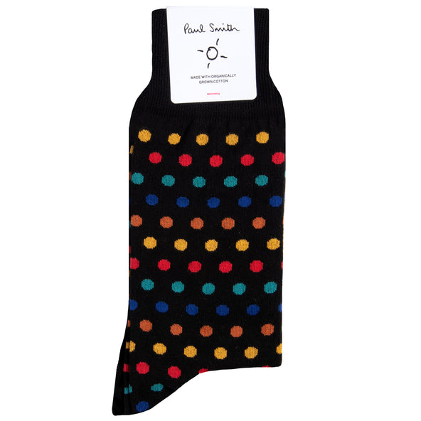 Paul Smith Gino Striped And Dot Sock Black Multi