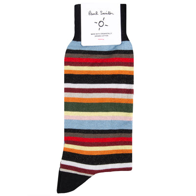 Paul Smith New Signature Striped Sock Black/Multi