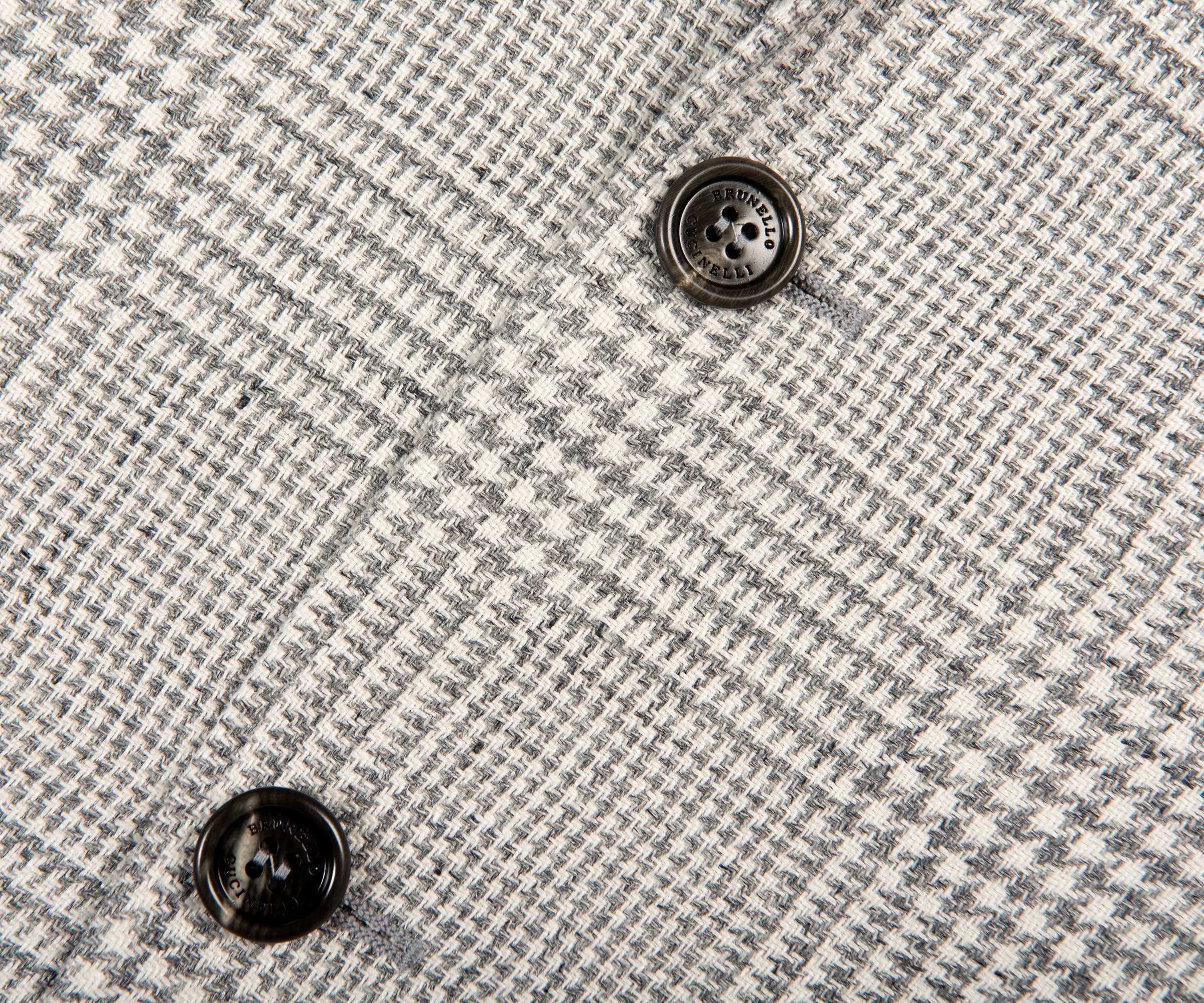BRUNELLO CUCINELLI Prince Of Wales Deconstructed Patch Pocket Blazer Grey