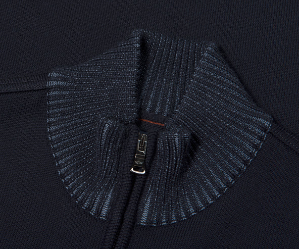 Paul & Shark Cool Touch Full Zip Knit Cardigan Navy
