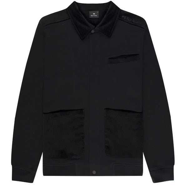 Paul Smith Collared Bomber jacket With Corduroy Details Black