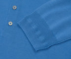 Paul Smith PS Knitted Merino Wool LS Polo Powder Blue