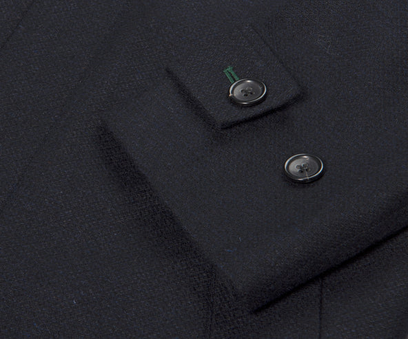 Paul Smith PS Textured Long Overcoat Navy