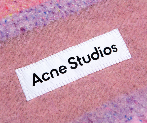 Acne Studios Donegal Textured Scarf Pink