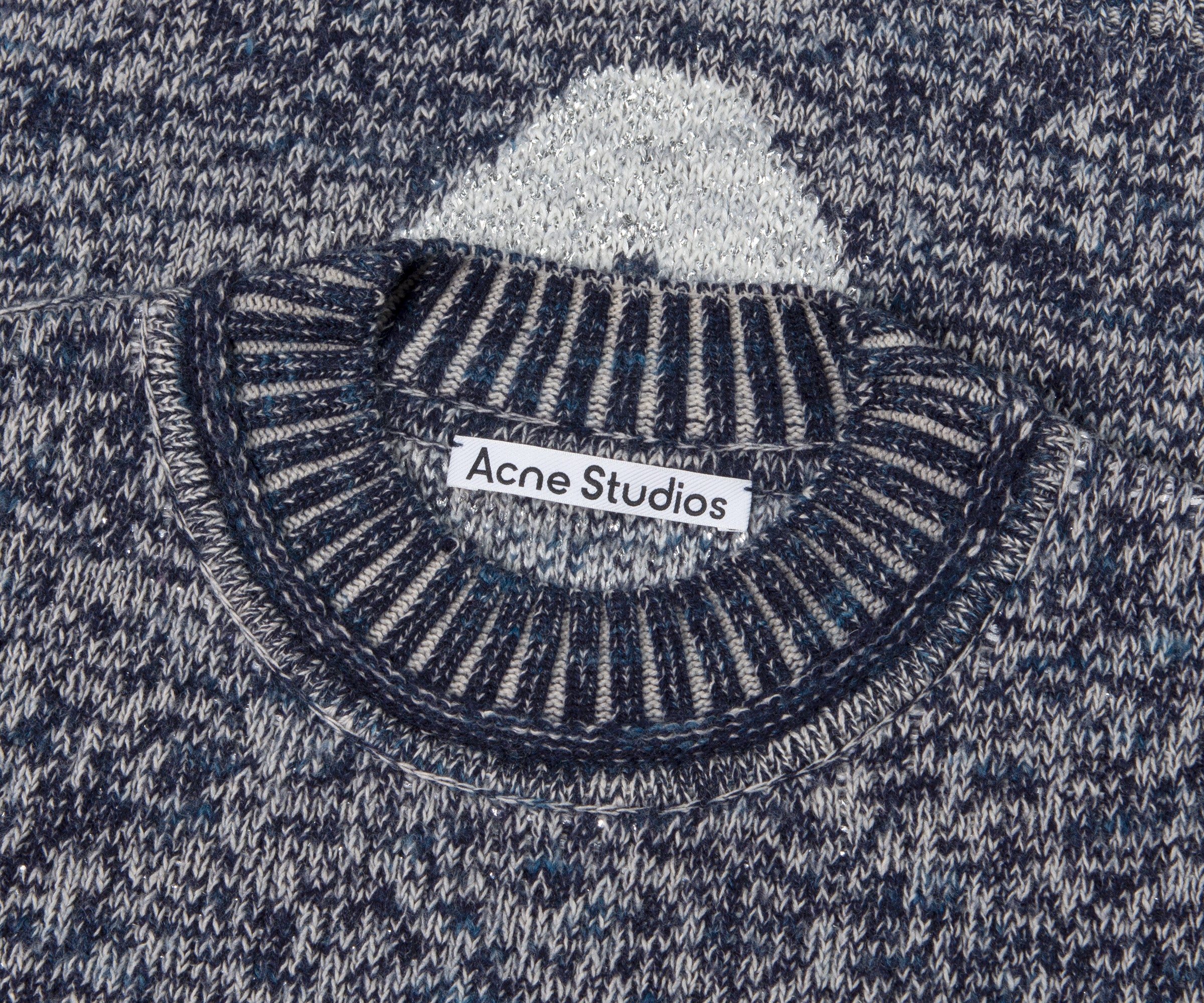 Acne Studios Crew Neck knit Jumper Blackbird/Multi
