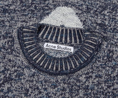 Acne Studios Crew Neck knit Jumper Blackbird/Multi