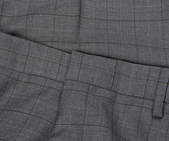BOSS Pure Wool Fine Checked Suit Huge4 Genius3 Charcoal