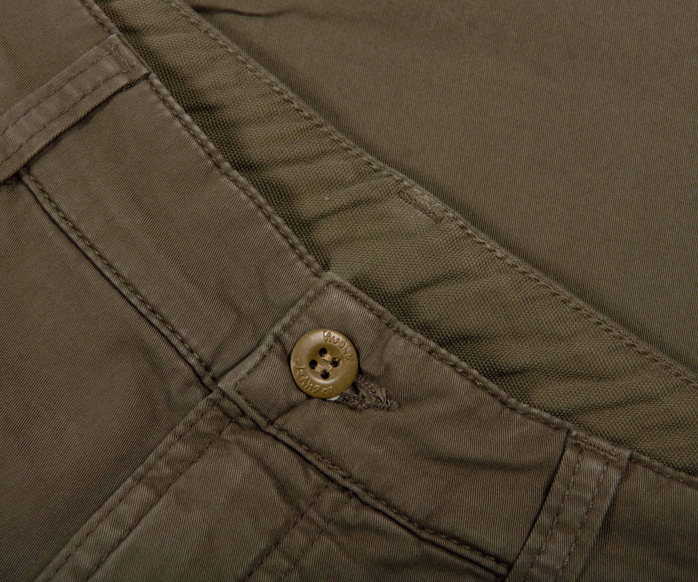 Nudie Slim Adam Chino Bunker Green