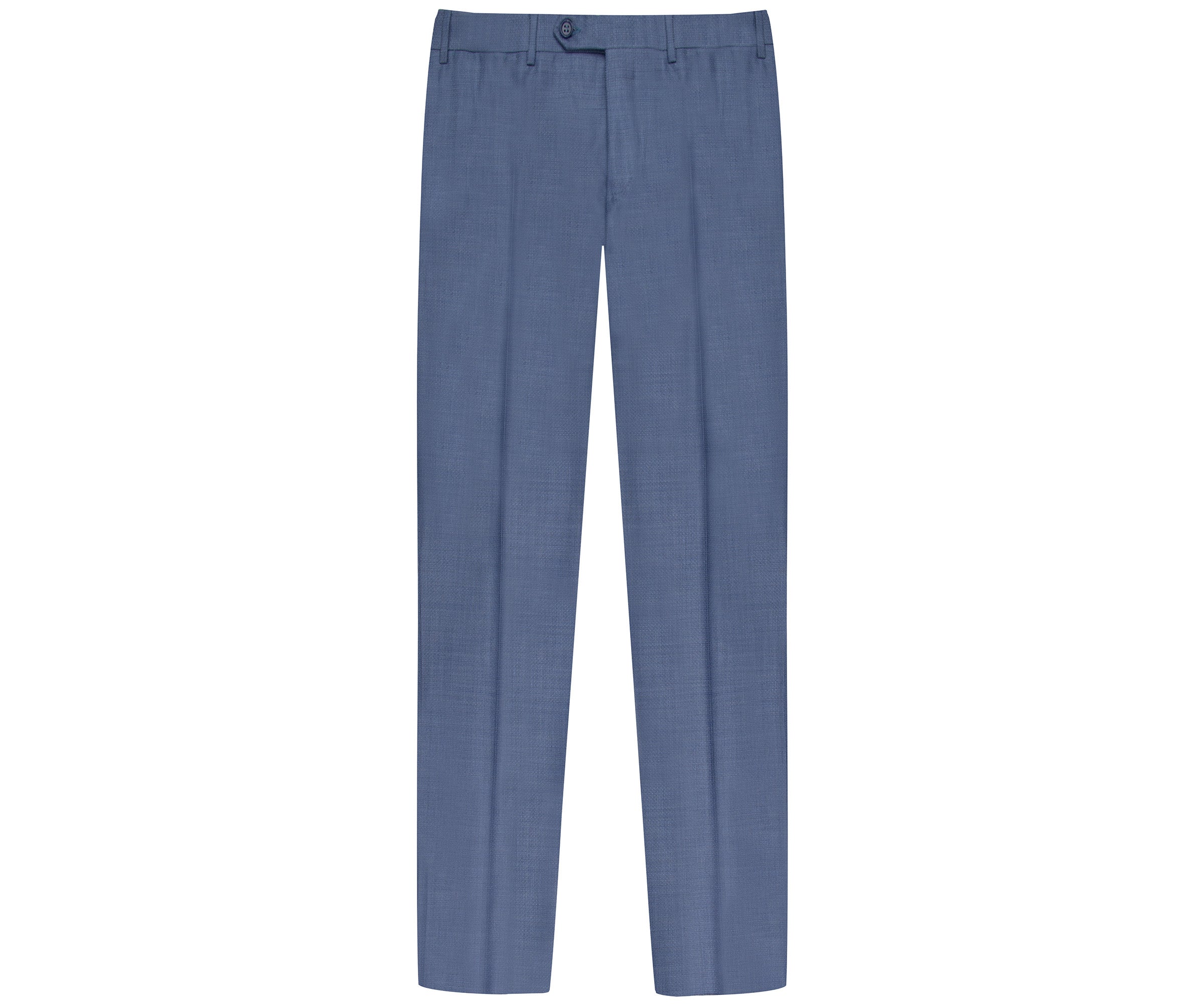 Canali Slim Fit Textured Wool 2 Button Suit Summer Blue