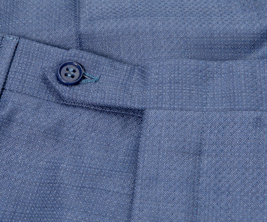 Canali Slim Fit Textured Wool 2 Button Suit Summer Blue