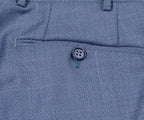 Canali Slim Fit Textured Wool 2 Button Suit Summer Blue