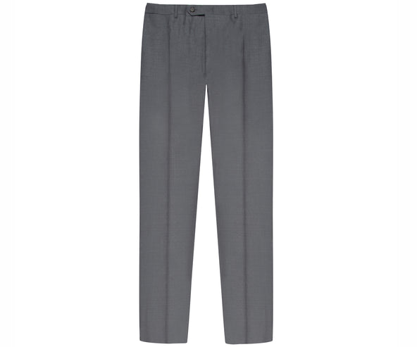 Canali Slim Fit Patterned Wool Suit Mid Grey