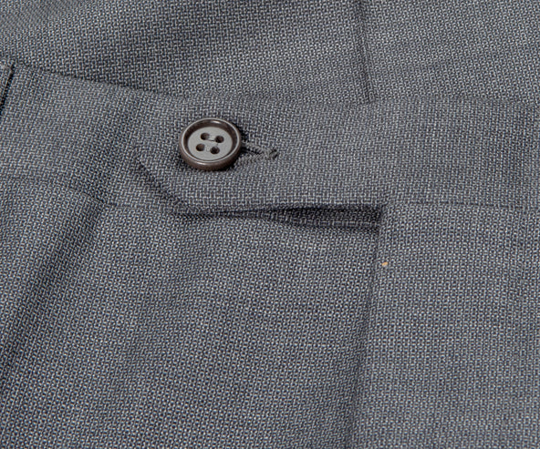 Canali Slim Fit Patterned Wool Suit Mid Grey