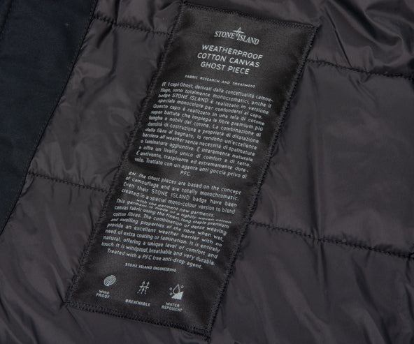 Stone Island Ghost Weatherproof Cotton Canvas jacket Black