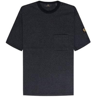Belstaff  Drum Striped T-Shirt Dark Charcoal