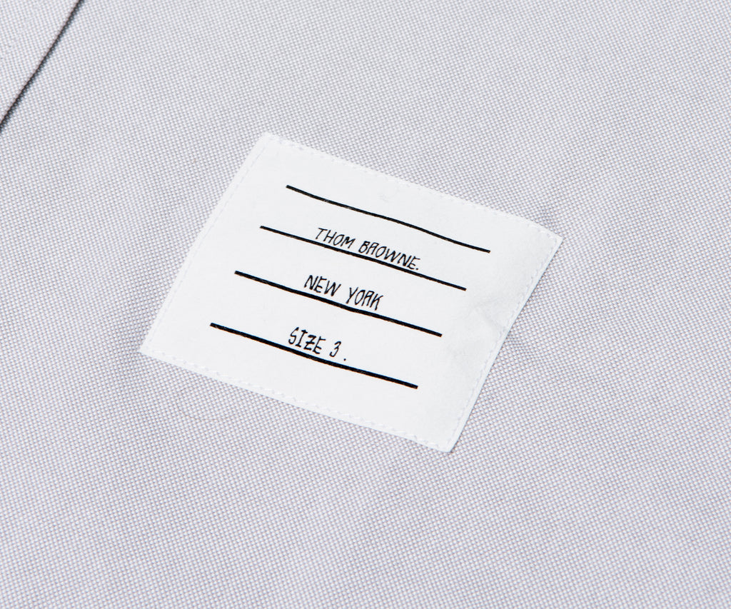 Thom Browne Oxford Split Shirt Grey/White