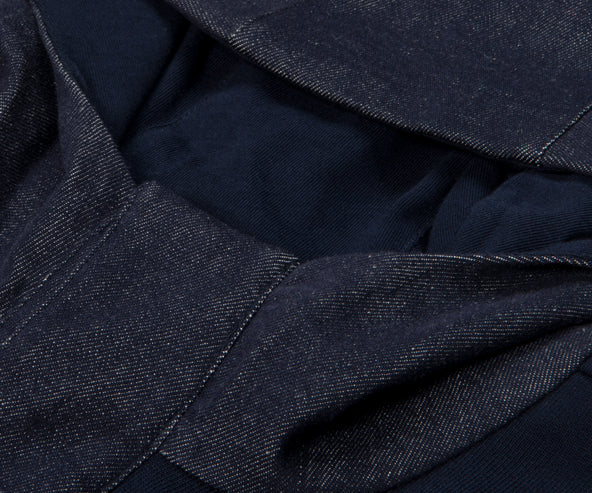 Paul & Shark Denim Trim Pop-Over Hoody Navy