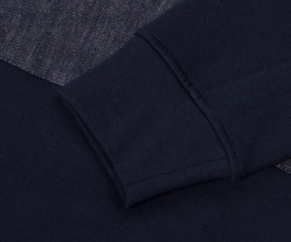Paul & Shark Denim Trim Pop-Over Hoody Navy