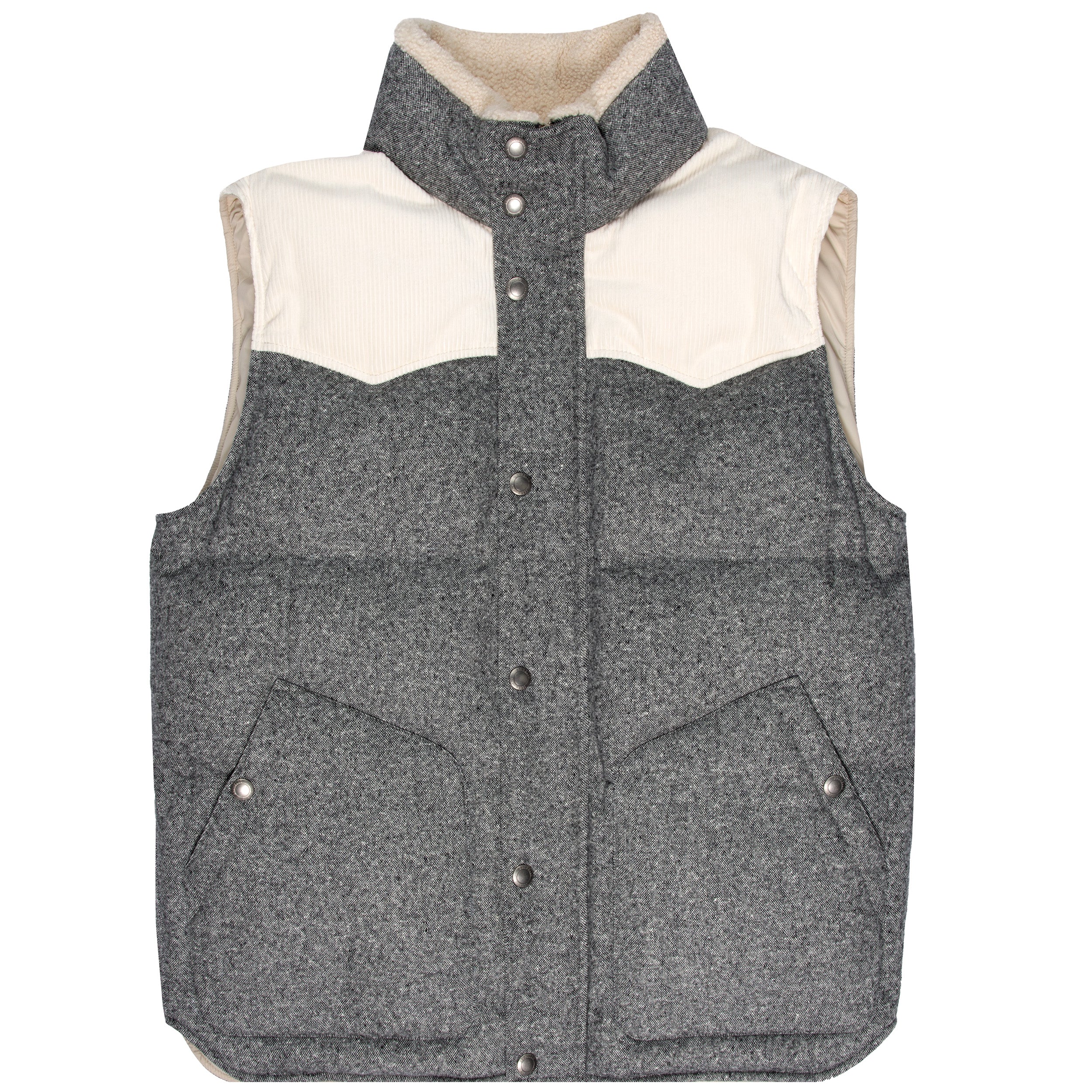 BRUNELLO CUCINELLI High Neck Padded Gilet Heather Grey