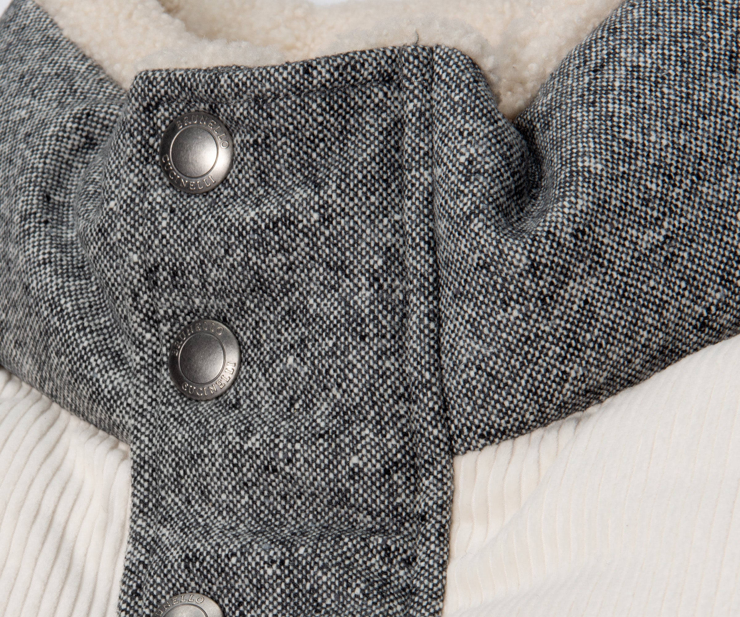 BRUNELLO CUCINELLI High Neck Padded Gilet Heather Grey