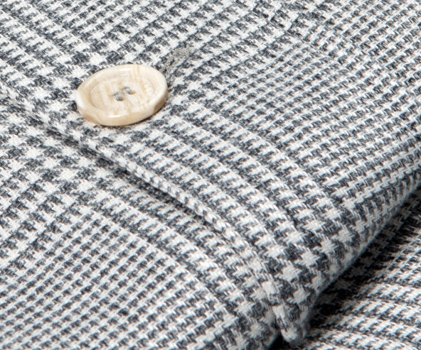 BRUNELLO CUCINELLI Prince Of Wales Linen Bomber Jacket Black/White