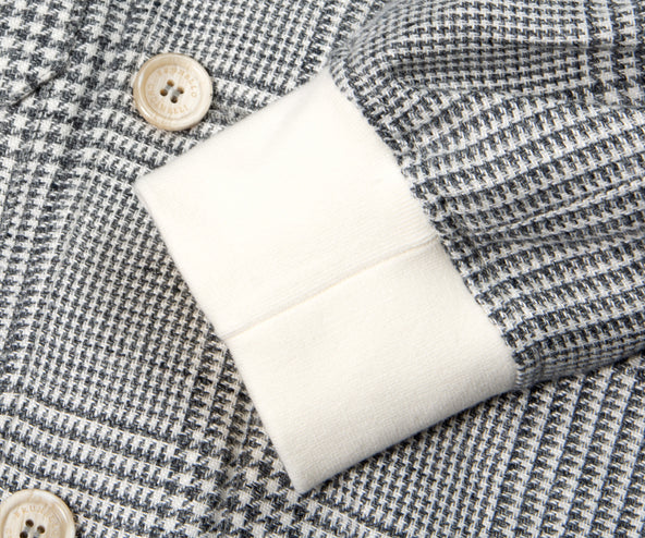BRUNELLO CUCINELLI Prince Of Wales Linen Bomber Jacket Black/White