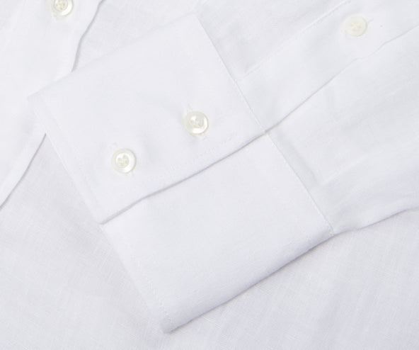 BRUNELLO CUCINELLI Linen Basic Fit Shirt White