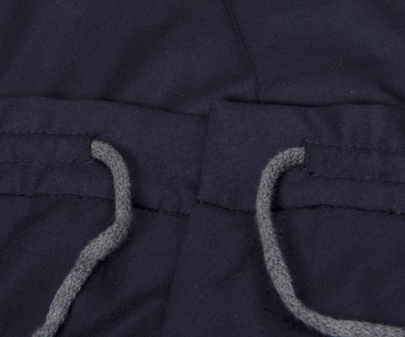 BRUNELLO CUCINELLI Flannel Leisure Fit Drawstring Trousers Navy