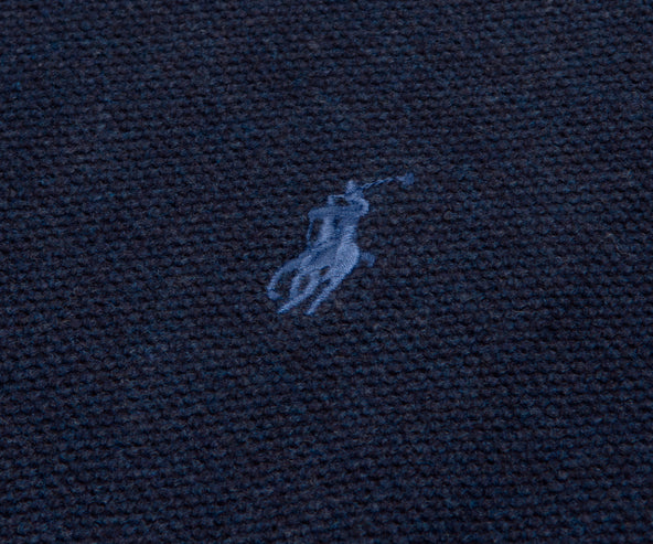 Polo Ralph Lauren Waffle Textured 1/4 Zip Sweater Navy Heather