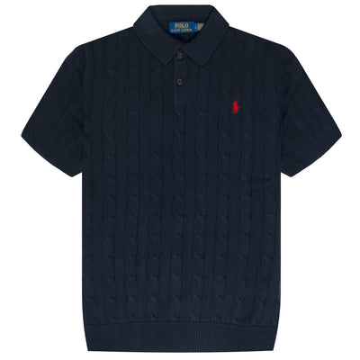 Polo Ralph Lauren Cable Knit Polo Navy