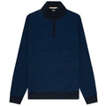 BOSS H-Eltorino Textured 1/4 Zip Knitwear Navy