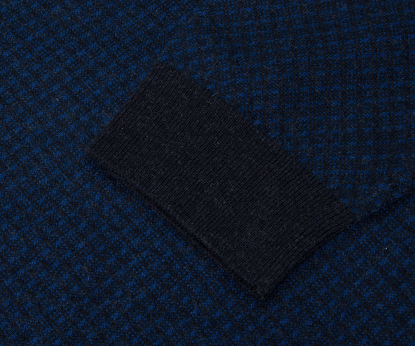BOSS H-Eltorino Textured 1/4 Zip Knitwear Navy
