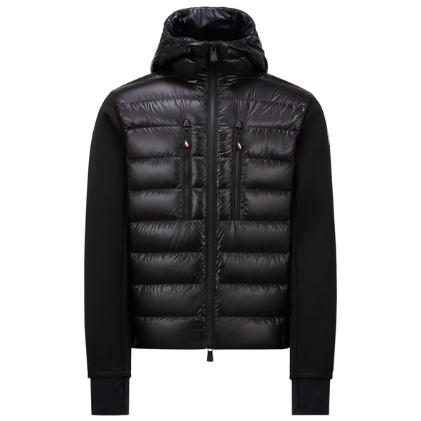 Moncler Padded Knitted Arm Jacket Black
