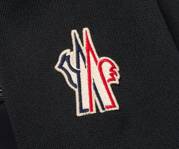 Moncler Padded Knitted Arm Jacket Black