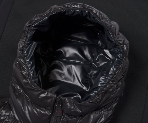 Moncler Padded Knitted Arm Jacket Black