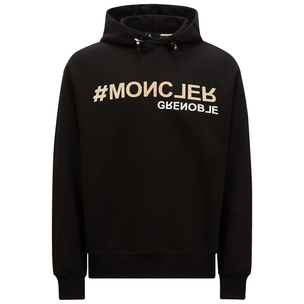 Moncler Grenoble Hashtag Logo Hoodie Black