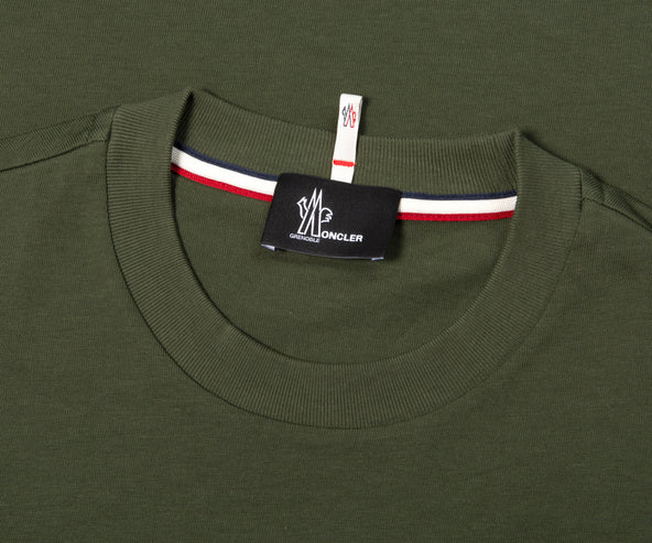 Moncler Grenoble Hashtag Logo T-Shirt Khaki
