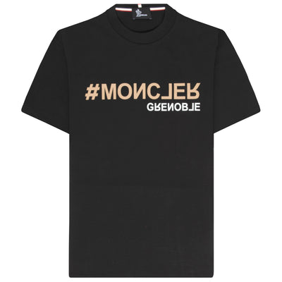 Moncler Grenoble Hashtag Logo T-Shirt Black