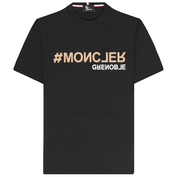 Moncler Grenoble Hashtag Logo T-Shirt Black