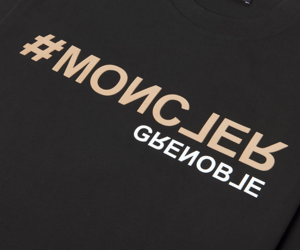 Moncler Grenoble Hashtag Logo T-Shirt Black