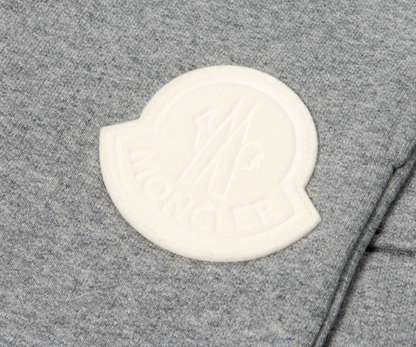 Moncler Rubber Logo Patch Joggers Grey
