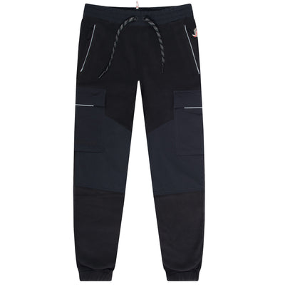 Moncler Grenoble Fleece Joggers With Nylon Panels Black