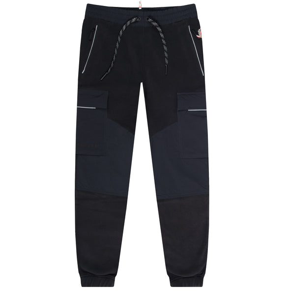 Moncler Grenoble Fleece Joggers With Nylon Panels Black