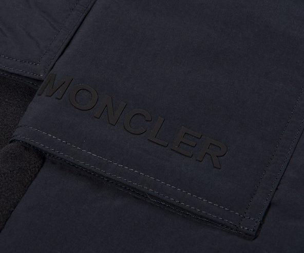 Moncler Grenoble Fleece Joggers With Nylon Panels Black