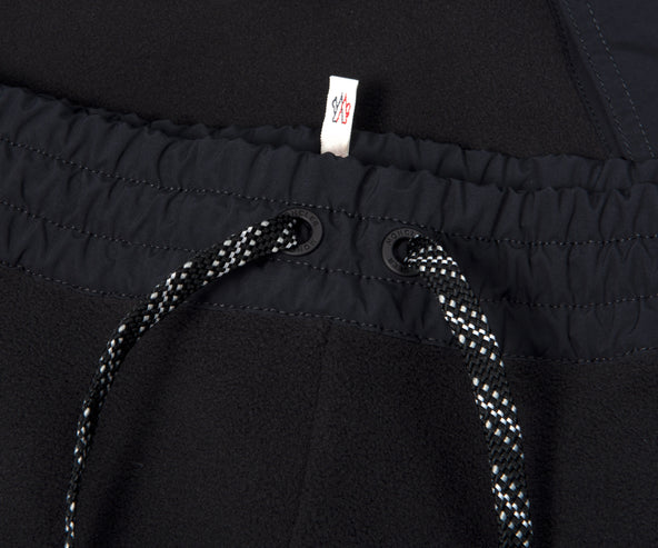 Moncler Grenoble Fleece Joggers With Nylon Panels Black
