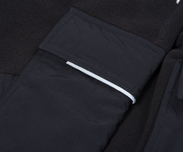 Moncler Grenoble Fleece Joggers With Nylon Panels Black