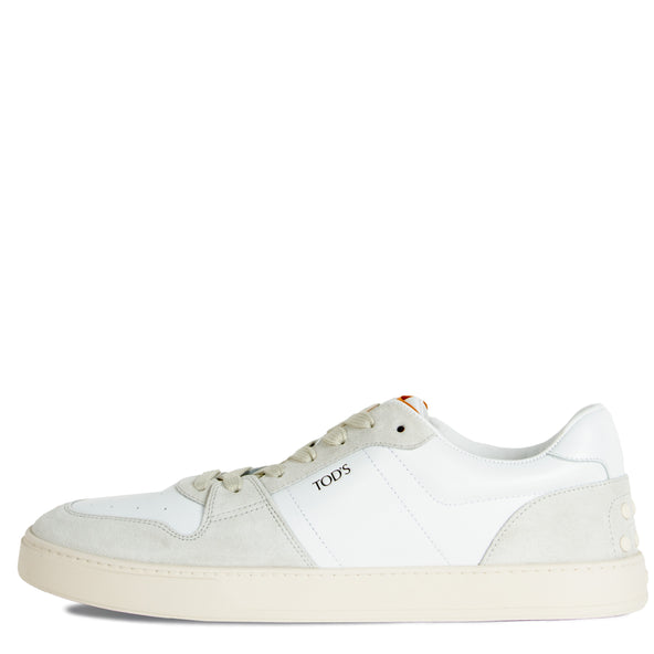 Tods Allacciata Leather Trainers White