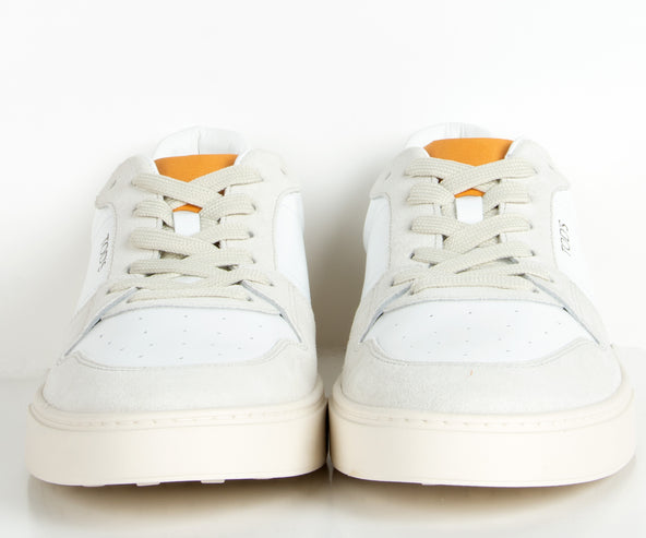 Tods Allacciata Leather Trainers White