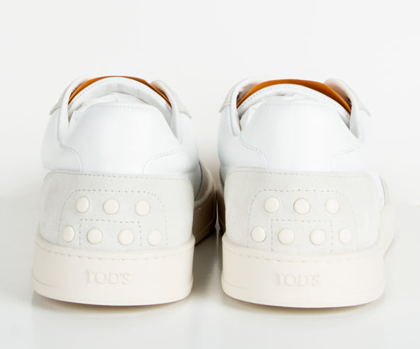 Tods Allacciata Leather Trainers White