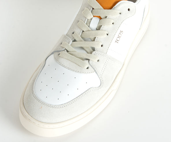 Tods Allacciata Leather Trainers White